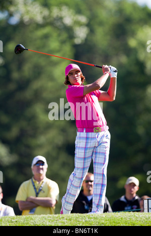 Rickie Fowler competing at the 2010 AT&T National Stock Photo