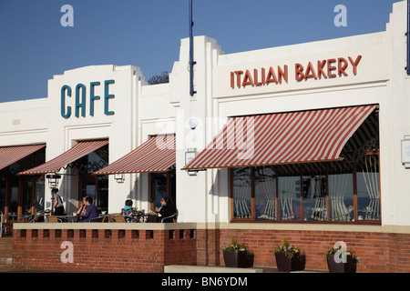 Nardini's Cafe in the seaside town of Largs, North Ayrshire, Scotland, UK Stock Photo