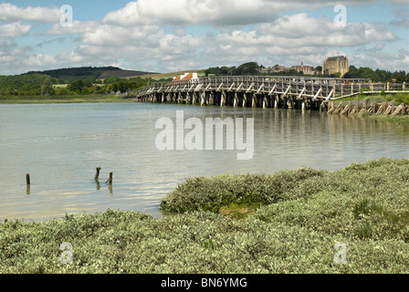 The Old Toll Bridge across the River Adur - Shoreham-By-Sea, West Sussex. Stock Photo