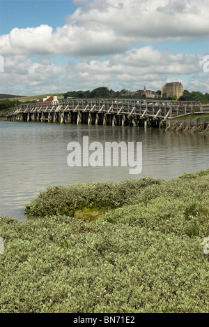 The Old Toll Bridge across the River Adur - Shoreham-By-Sea, West Sussex. Stock Photo