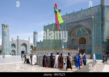 Hazrat ali mosque in Mazar-i-sharif (afghanistan) where Ali is believed to be burried. Stock Photo