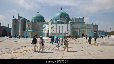 Hazrat ali mosque in Mazar-i-sharif (afghanistan) where Ali is believed to be burried. Stock Photo