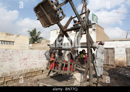 'Musquito colony' is a slum area in Karachi, Pakistan Stock Photo