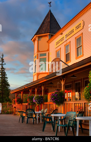 Buildings near the Riverboat Discovery dock, Fairbanks, Alaska,  HDR image Stock Photo