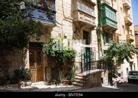 Street scene, Valletta, Malta Stock Photo