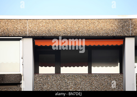 Balcony in an apartment block, Bremen, Germany Stock Photo