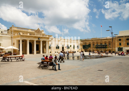 St Georges Square, Valletta, Malta Stock Photo