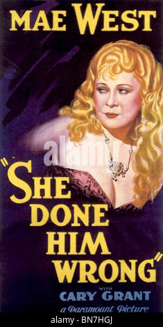 SHE DONE HIM WRONG (1933) MAE WEST LOWELL SHERMAN (DIR) Stock Photo