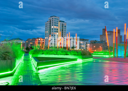 Modern Architecture at Dublin's Grand Canal Docks Area. Stock Photo