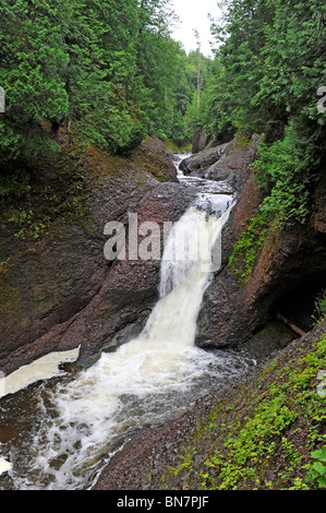 Gorge Falls on Black River Gogebic County Upper Peninsula Michigan Stock Photo