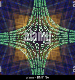 Software background numbers 1 and 0. Green Binary digital code ...