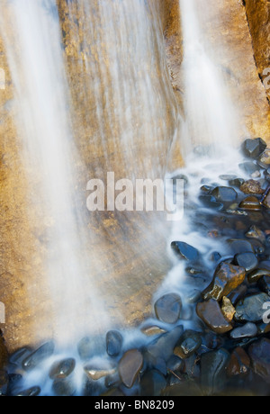 Waterfall on Beach, Hug Point State Park, Oregon Coast USA Stock Photo