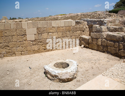 Remains at Caesarea National Park in Israel Stock Photo