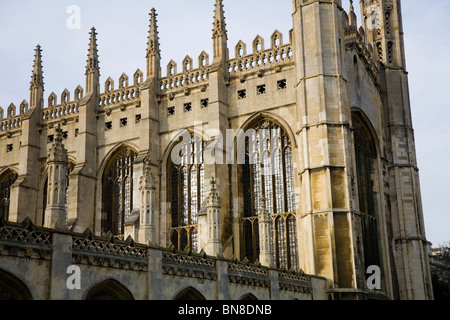 South side of King's College chapel, Cambridge university. Seen from King's Parade. King's College, Cambridge. UK. Stock Photo