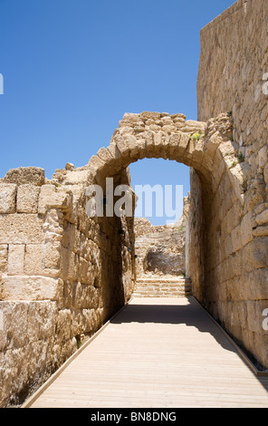 Caesarea National park Stone Arch Stock Photo