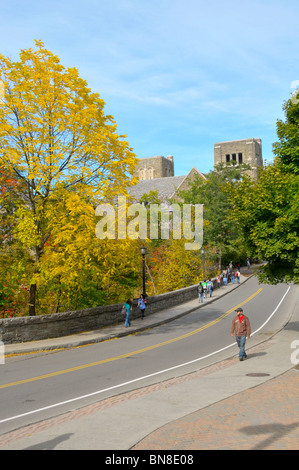 Stone Arch Bridge Area Cornell University Campus Ithaca New York Finger Lakes Region Stock Photo