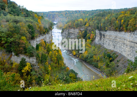 Letchworth State Park Inspiration Point Overlook Area Western New York Stock Photo