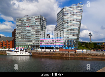 One Park West a new high rise apartment block in the Albert Docks area of Liverpool City Centre Merseyside England UK Stock Photo