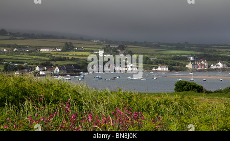 STORM OVER NEWPORT BAY.  PEMBROKESHIRE.  WALES.  UK Stock Photo