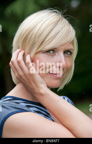 Young woman headshot Stock Photo