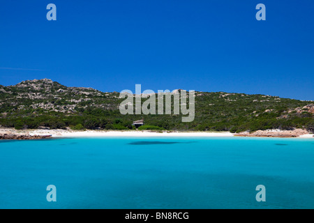 Spiaggia Rosa or Pink Beach on Budelli Island, part of the La Maddalena Archipelago in Sardinia Stock Photo