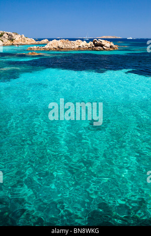 The coastline of Budelli Island, part of the La Maddalena Archipelago in Sardinia Stock Photo