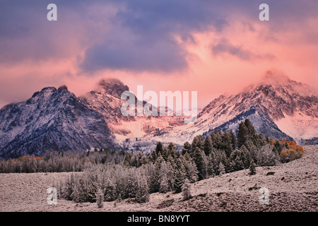 Sawtooth mountains sunrise, Idaho Stock Photo