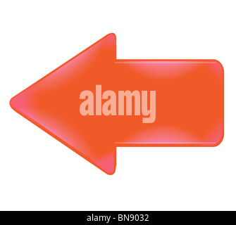 red arrow on white background. Isolated 3D illustration Stock Photo - Alamy