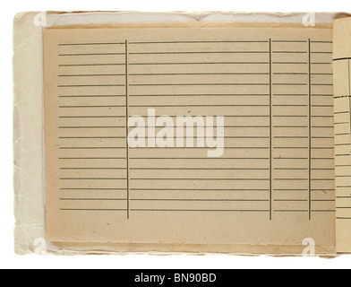 Vintage grungy lined paper Stock Photo