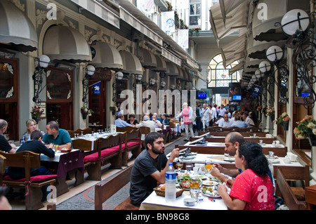 Restaurant Cicek Passage Istiklal Caddesi Beyoglu Istanbul Turkey Galatasaray Stock Photo