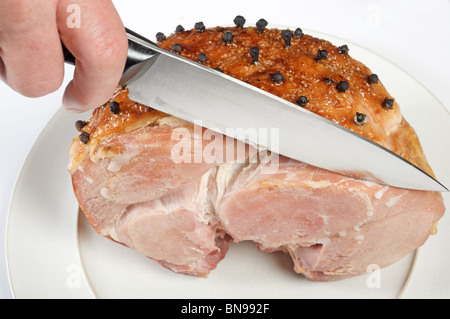 Honey roast ham Stock Photo