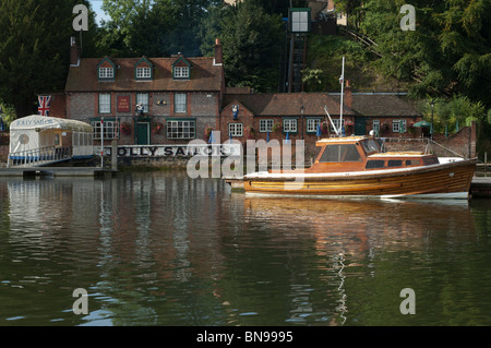 The Jolly Sailor Pub on the River Hamble. United Kingdom. Stock Photo