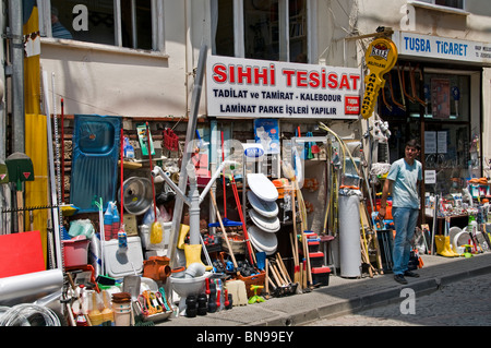 Bursa Turkey Anatolia Kapali Carci Baz Market Bazaar sanitary fittings sanitation plumbing Stock Photo