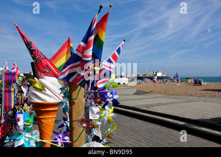 Souvenir shop on beachfront, Brighton, East Sussex, England, United Kingdom Stock Photo