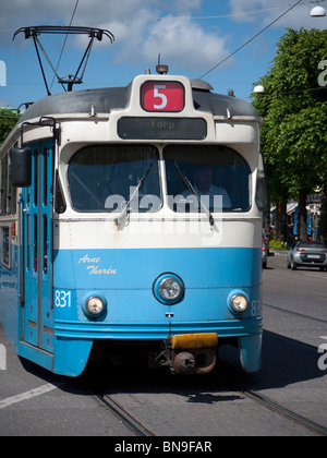 View of tram on streets of Gothenburg in Sweden Scandinavia Stock Photo