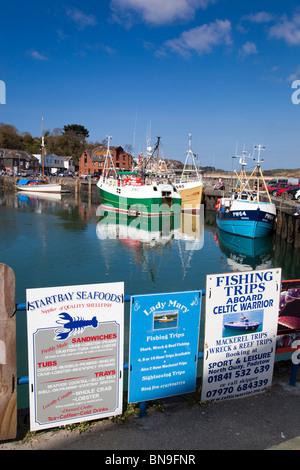 Padstow; boats in the harbour; Cornwall Stock Photo