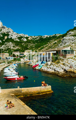 CALANQUE OF CALLELONGUE, MARSEILLE, PROVENCE, FRANCE Stock Photo