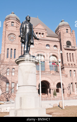 Statue of George Brown, Canadian journalist and politician, Legislative Assembly of Ontario, Toronto, Ontario, Canada Stock Photo