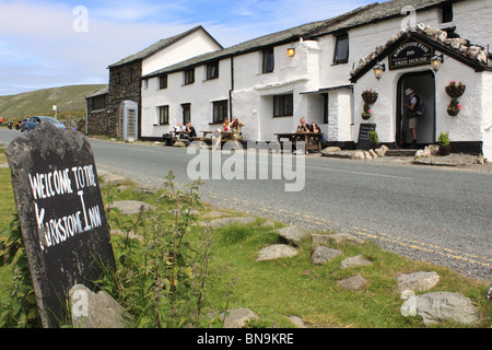 Pub at the top of the Kirkstone Pass Lake District Cumbria