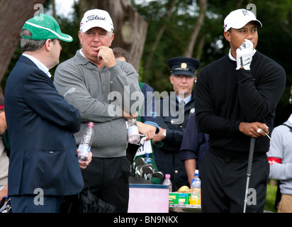 JP McManus, Mark O'Meara and Tiger Woods at Pro-Am Golf Tournament ...