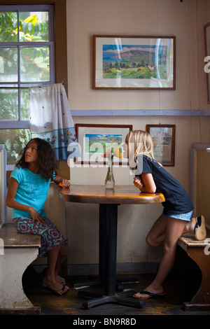 Inside Grandma's Coffee House in Kakou on Maui, Hawaii Stock Photo