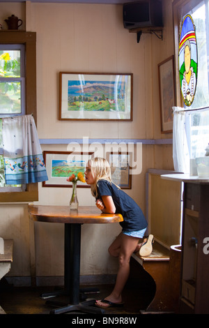 Inside Grandma's Coffee House in Kakou on Maui, Hawaii Stock Photo