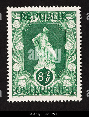 Postage stamp from Austria depicting the Statue of Providence in Vienna. Stock Photo