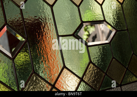 Stained Glass Window close up Stock Photo