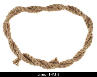 Rope loop isolated on white background Stock Photo - Alamy