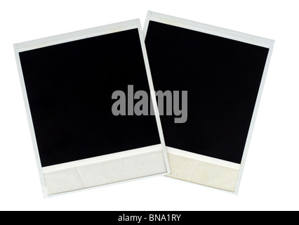 Blank photo frames isolated on white Stock Photo