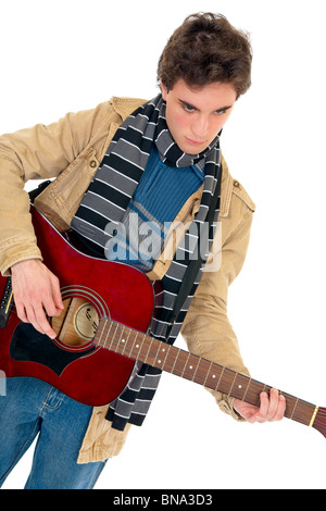 Young Man playing the guitar. Stock Photo