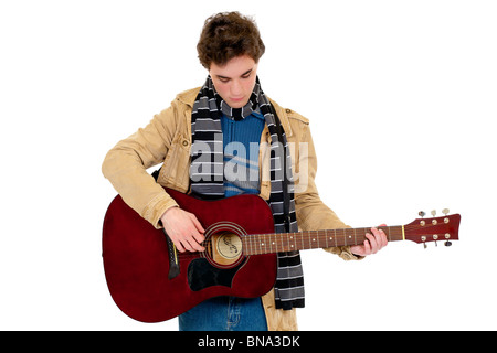 Young Man playing the guitar. Stock Photo
