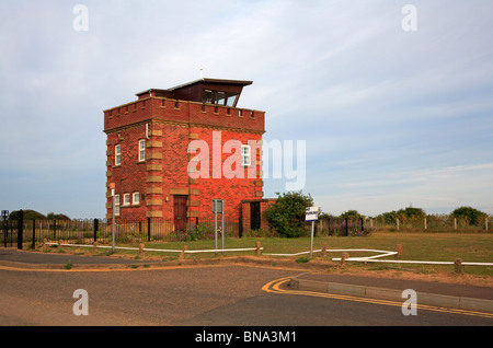 The former Coastguard Lookout Tower on St Edmund's Point at Hunstanton, Norfolk, England, United Kingdom. Stock Photo