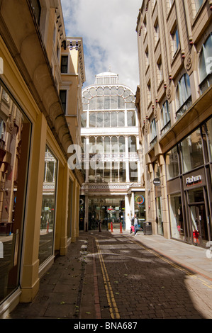 Hidden at the end of an alleyway, Barton Arcade, Manchester, UK Stock Photo